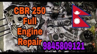 CBR 250 Full Engine Assembled Step By Step in Hindi | Biker's Point Workshop