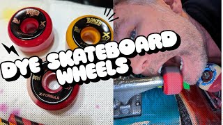 Color your skateboard wheels dyeing them! cooking the dye in