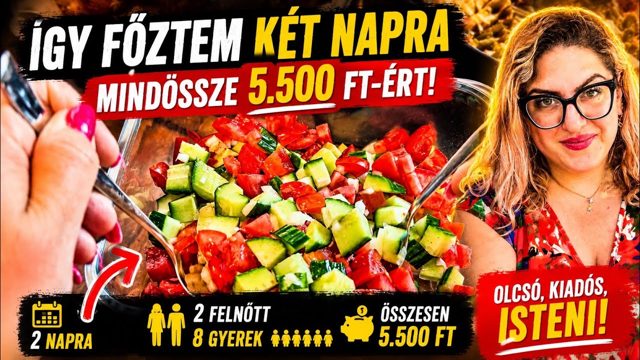 VLOGNAK INDULT, RECEPTVIDI LETT BELŐLE! Így főztem a 8 gyerekemre, a fejemre és magamra, 2 napra! ❤️