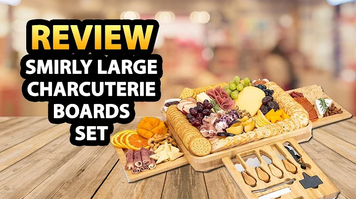 SMIRLY Large Charcuterie Boards Set Review ✅ Bamboo Cheese Board & Knife Set