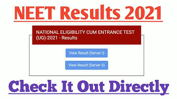 NEET 2021 RESULT DECLARED BY NTA | HOW TO CHECK NEET RESULT DIRECTLY? #NEET2021
