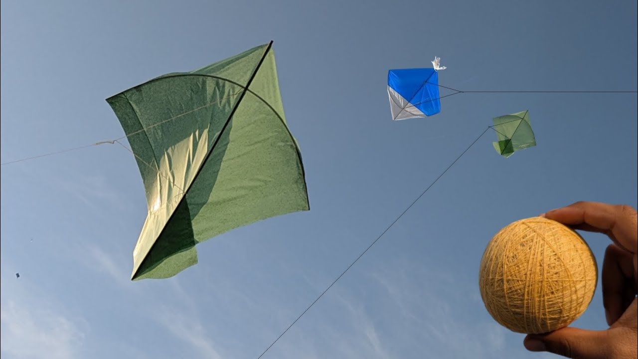 Kite Pecha & Cut Other Kites || How To Make a Kite at home with simple Thread & Door || kites