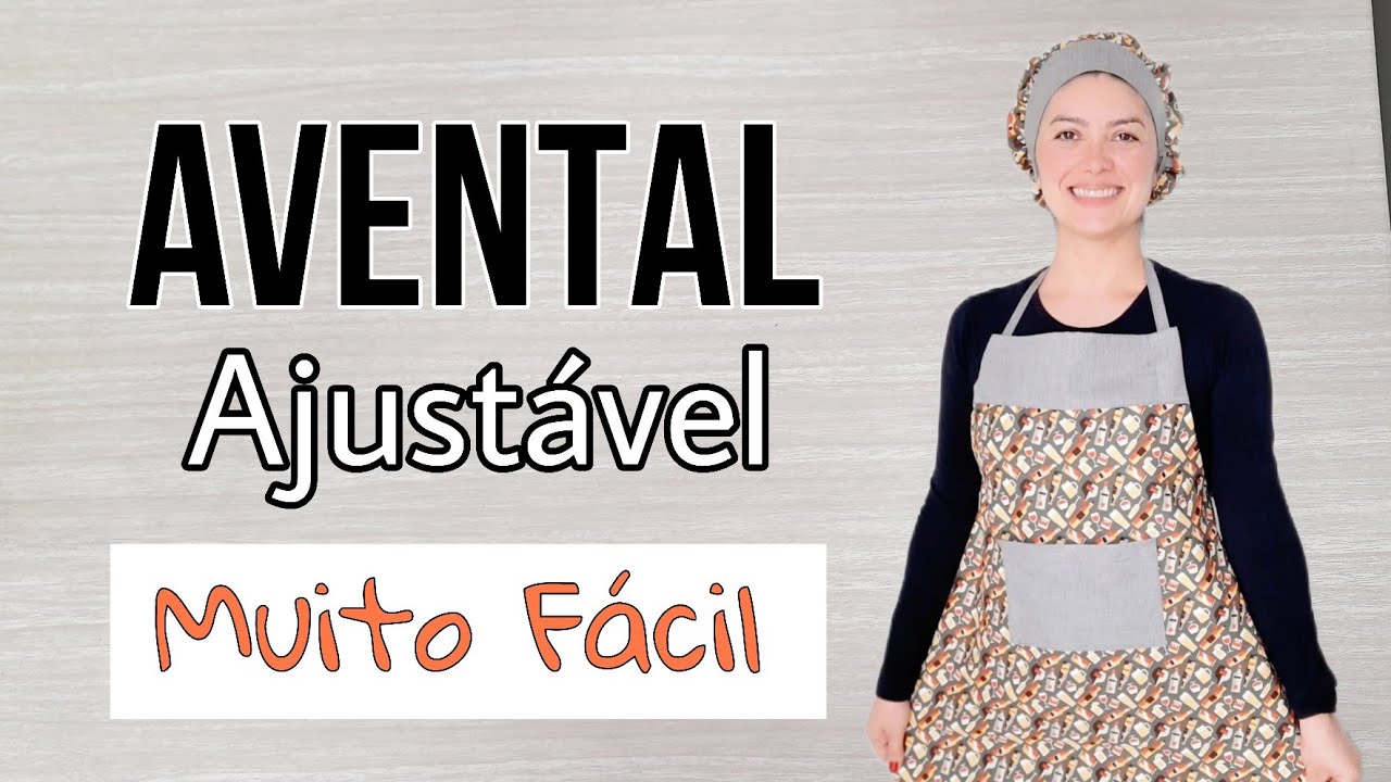 COMO FAZER AVENTAL  AJUSTÁVEL DE TECIDO.