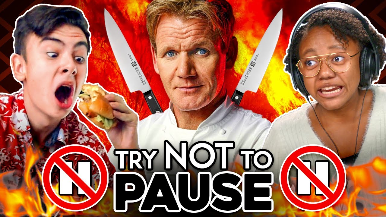 Try Not To PAUSE Challenge (Gordon Ramsay 10 MIN Burger Battle) - YouTube