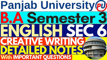 English SEC 3rd Semester | Creative Writing in English | SEC English Semester 3 Syllabus | PUC