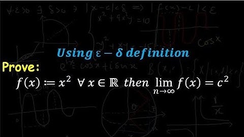 Real analysis Limit Proof using epsilon-Delta Definition| f(x):=x² then lim f(x) = c²