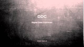 What does DDC mean