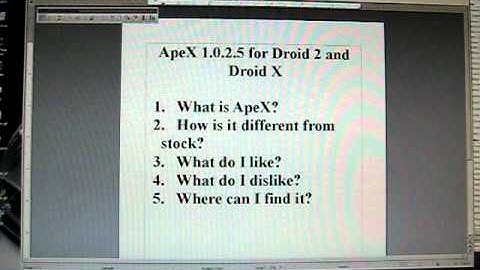 ApeX ROM Review for Motorola Droid 2 and Droid X (Part 2 of 2)