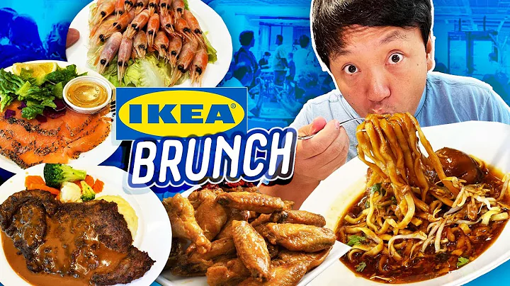 $1 MEALS! Trying IKEAs SEAFOOD & NOODLES Brunch in...