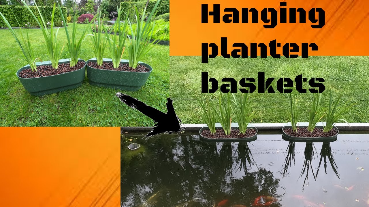 DIY hanging planter basket for pond, how to YouTube