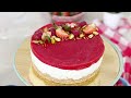 وصفة شيزكايك الفرولة بدون طهي بمكونات بسيطةRecette de cheesecake a la fraise sans cuisson