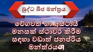 වේගවත් හා අස්ථායී මනසක් ස්ථාවර කිරීම සඳහා වඩාත් ජනප්රිය මන්ත්රය.