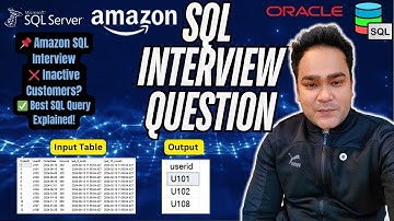 Amazon SQL Interview: Identify Inactive Customers in SQL Server | Common SQL Question Explained