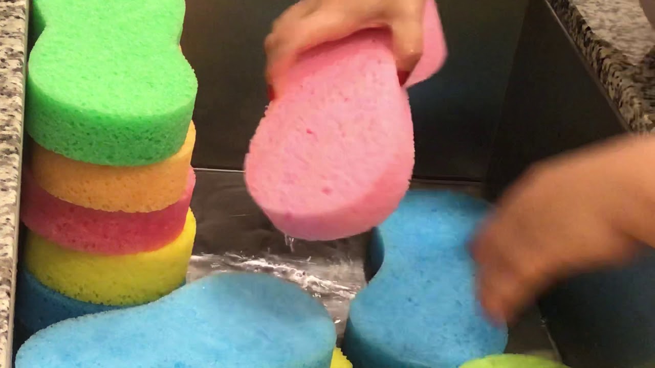 Expanding Sponges 🧡💛💚💙💖 YouTube