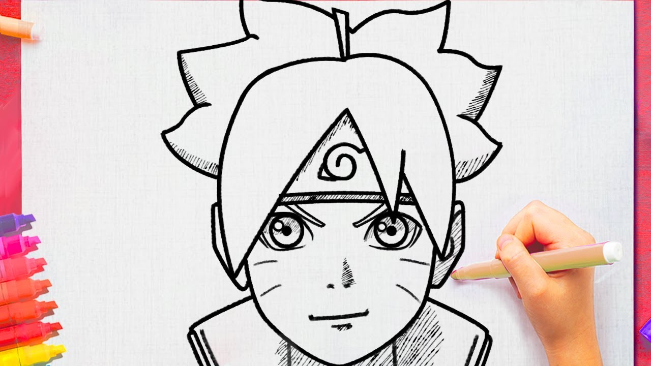 How to draw Boruto Uzumaki easy 