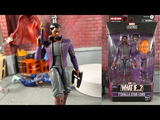 Marvel Legends Series 6-inch Scale Action Figure Toy T'Challa Star-Lord,  Includes Premium Design, 3 Accessories, and Build-a-Figure Part - Marvel