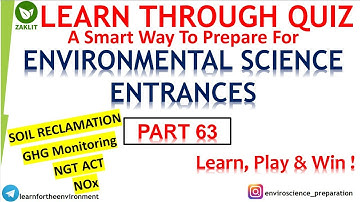 🔴Quiz For EVS Entrances |NET/GATE/CPCB/MSc/PhD Entrances