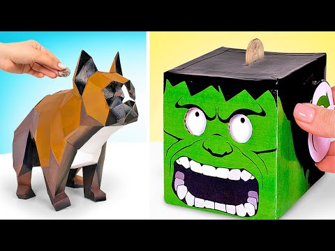 COFRINHOS FOFOS E DIVERTIDOS FEITOS DE PAPELÃO