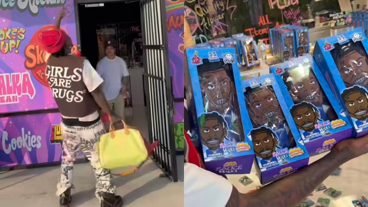Sauce Walka Got A Toy Of Himself Going For $100 Among Other Cool Products At His Spot💪🏾