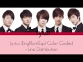 TVXQ Mirotic Lyrics Eng Rom Esp Color Coded Line Distribution
