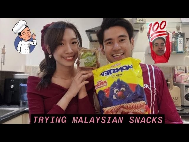 My first time trying MALAYSIAN SNACKS!! class=