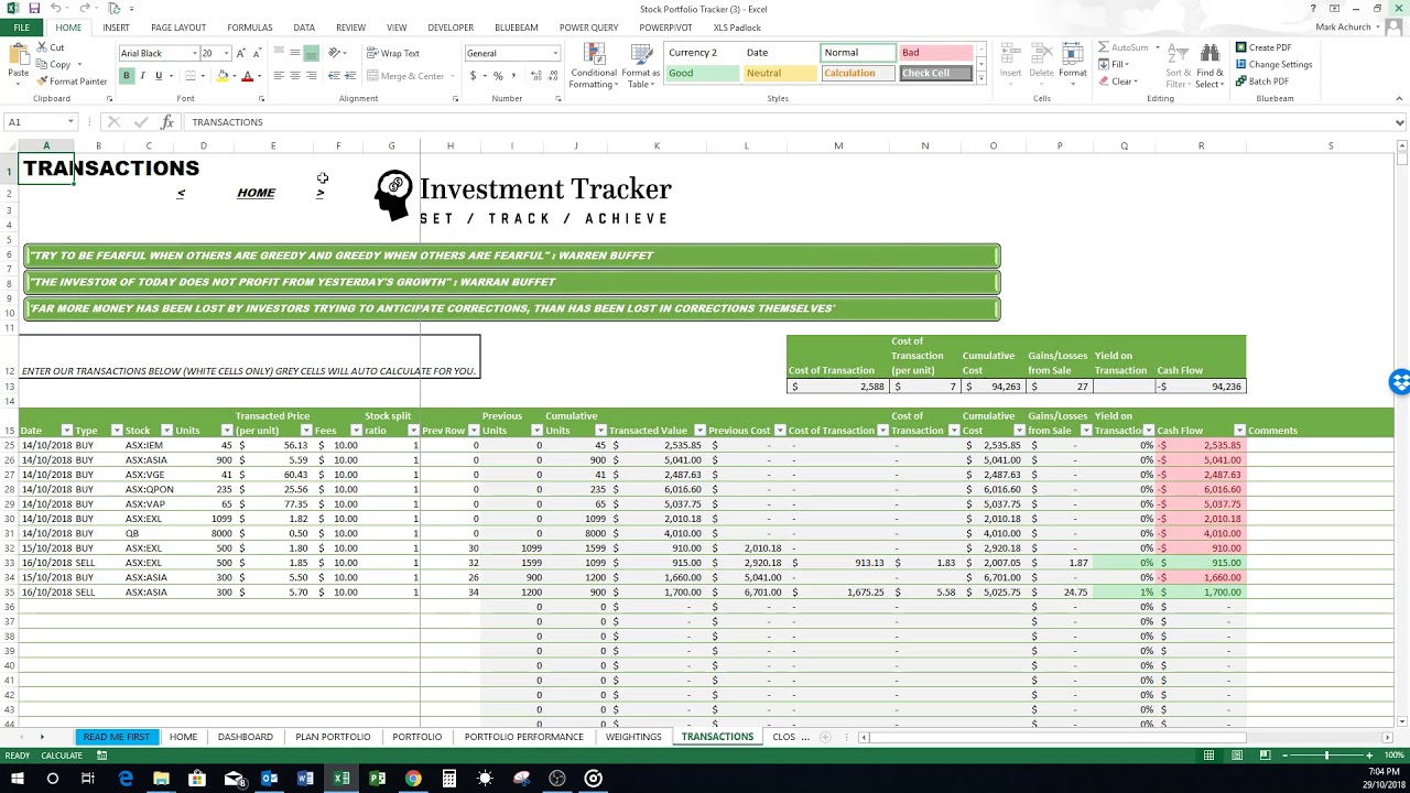 Stock Portfolio Tracker - Investment Tracker - YouTube