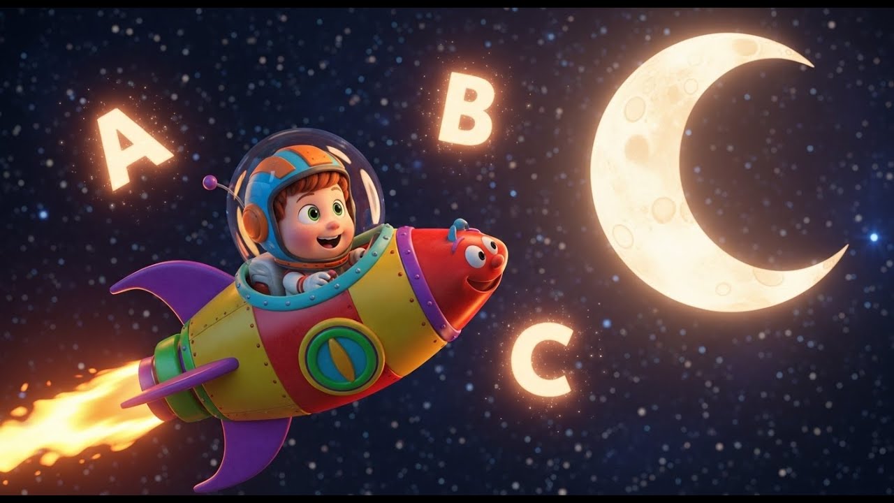 ABC Rocket Launch to the Moon 🚀🌕 | Learn ABC Letters for Kids ...