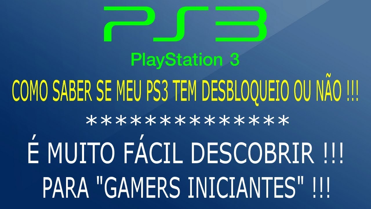 Tem Como Bloquear O Ps3 Depois De Desbloqueado