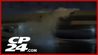 Snow plow blasts Toronto driver with snow from Hwy. 427 overpass