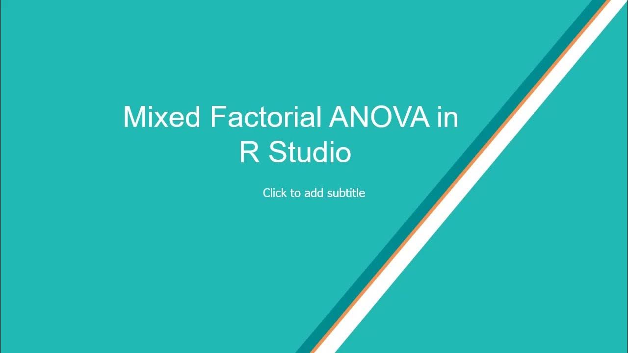 Performing a Mixed Factorial ANOVA in R Studio YouTube