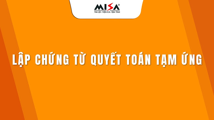 Hach toán tiền tạm ứng từ khách hàng trên misa