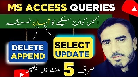 MS Access Select, Append, Update & Delete Queries | Skills Boost! #access #queries