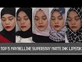 TOP 5 MAYBELLINE SUPERSTAY MATTE INK DI KULIT SAWO MATENG | Irma Lestari