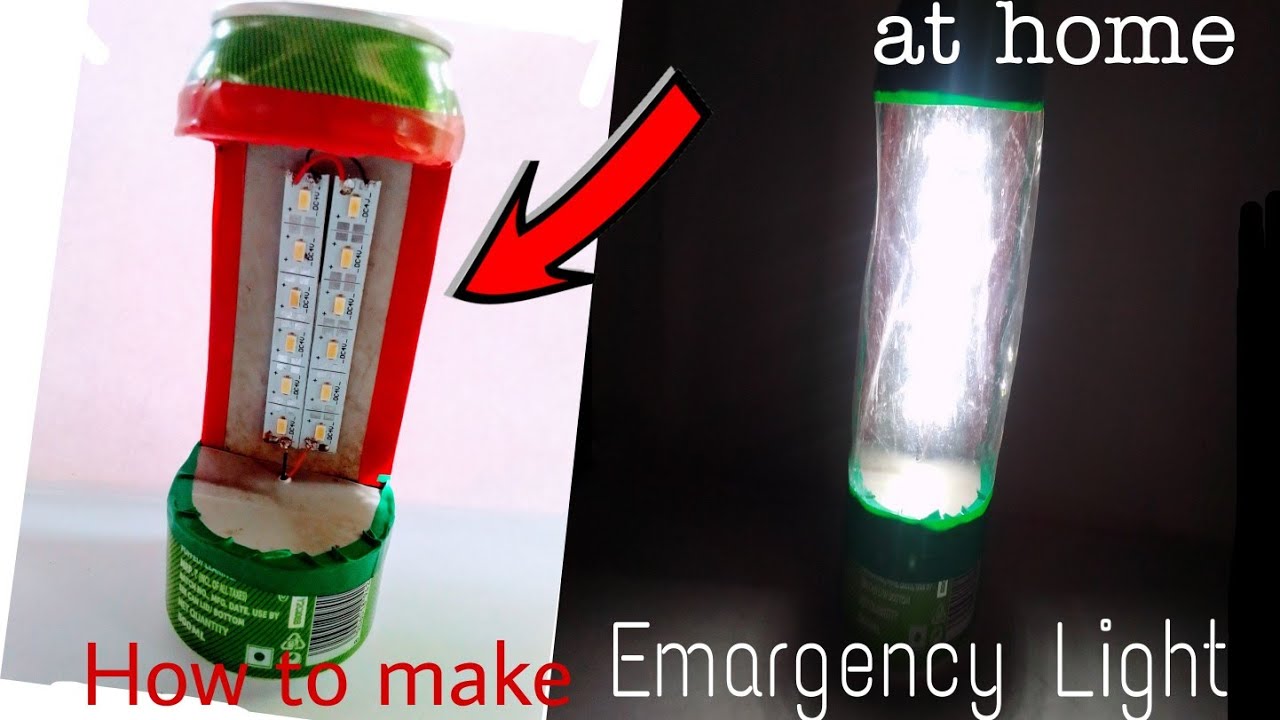 How To Make a Emargency light at home by using can.samar Experiment ...