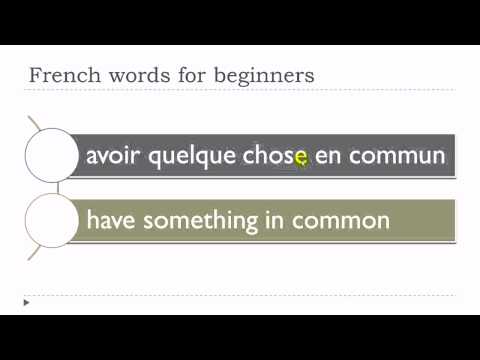 Learn French with Vincent # Words for beginners and intermediate #2