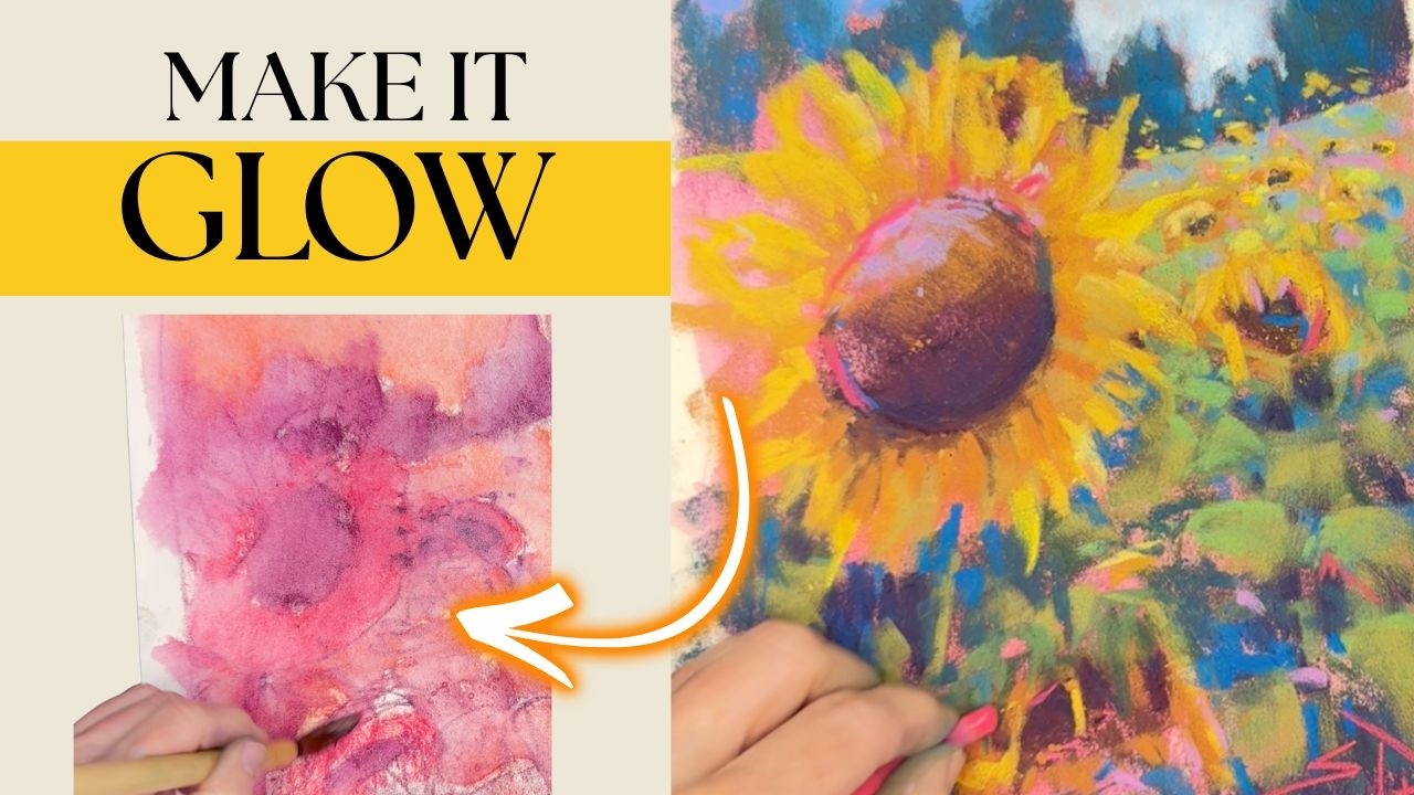 😳 Посмотрите, что получится, когда я начну с подмалёвка! 🎉 Урок по рисованию пастелью