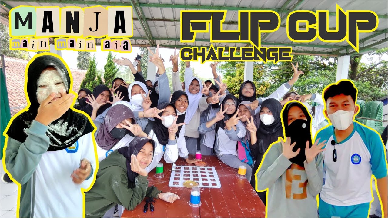 RUNGKAD ‼️ MUKA PENUH TEPUNG MAIN FLIP CUP CHALLENGE | MANJA Eps.2