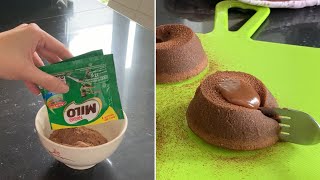 Milo Lava Cake, dessert enak gampang buatnya