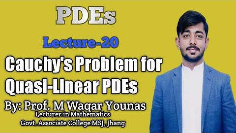 PDEs | Lec-20| Cauchy