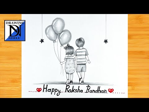 How to draw Brother and Sister Together || Pencil sketch tutorial || special raksha bandhan drawing