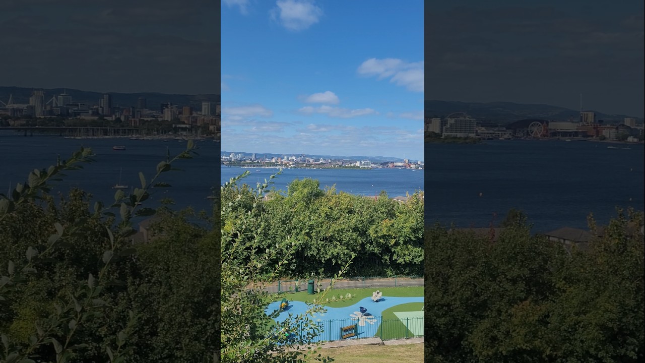 Penarth view towards Cardiff Bay,  Wales, UK 