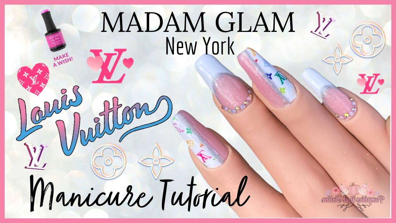 PINK LV DESIGNER HELLO KITTY KAWAII NAILS I ACRYLIC NAILS TUTORIAL