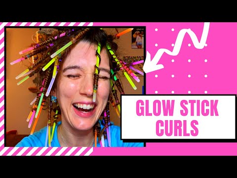 Curling My Hair With Glow Sticks | Does It Work | Heatless Curls