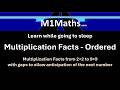 Listen Maths. Multiplication facts in order. Learn while going to sleep.