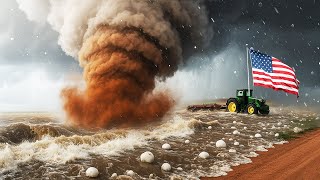 Violent Storm Chaos in Texas ! 🌪️ Tornadoes, Giant Hail & 🌊 Floods Cause Major Damage in Lubbock