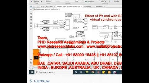 Effect of PV and with BESS based on virtual synchronous generator   -MATLAB SIMULINK