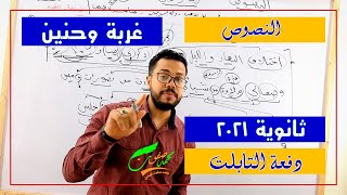 غربة وحنين| النصوص| الجزء الأول| الثالث الثانوي| ثانوية عامة 2022| (001)| دفعة التابلت| نظام جديد