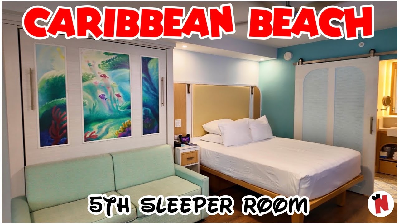 Disney's Caribbean Beach 5th Sleeper Room Tour