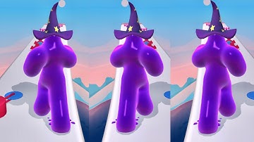 Blob Runner 3D 🟣🌈All Levels Gameplay  Walkthrough Android, iOS MK28OP