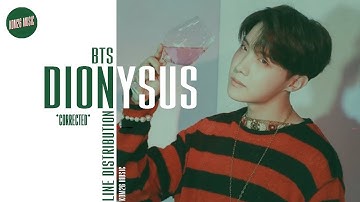 BTS - Dionysus ~ Line Distribution